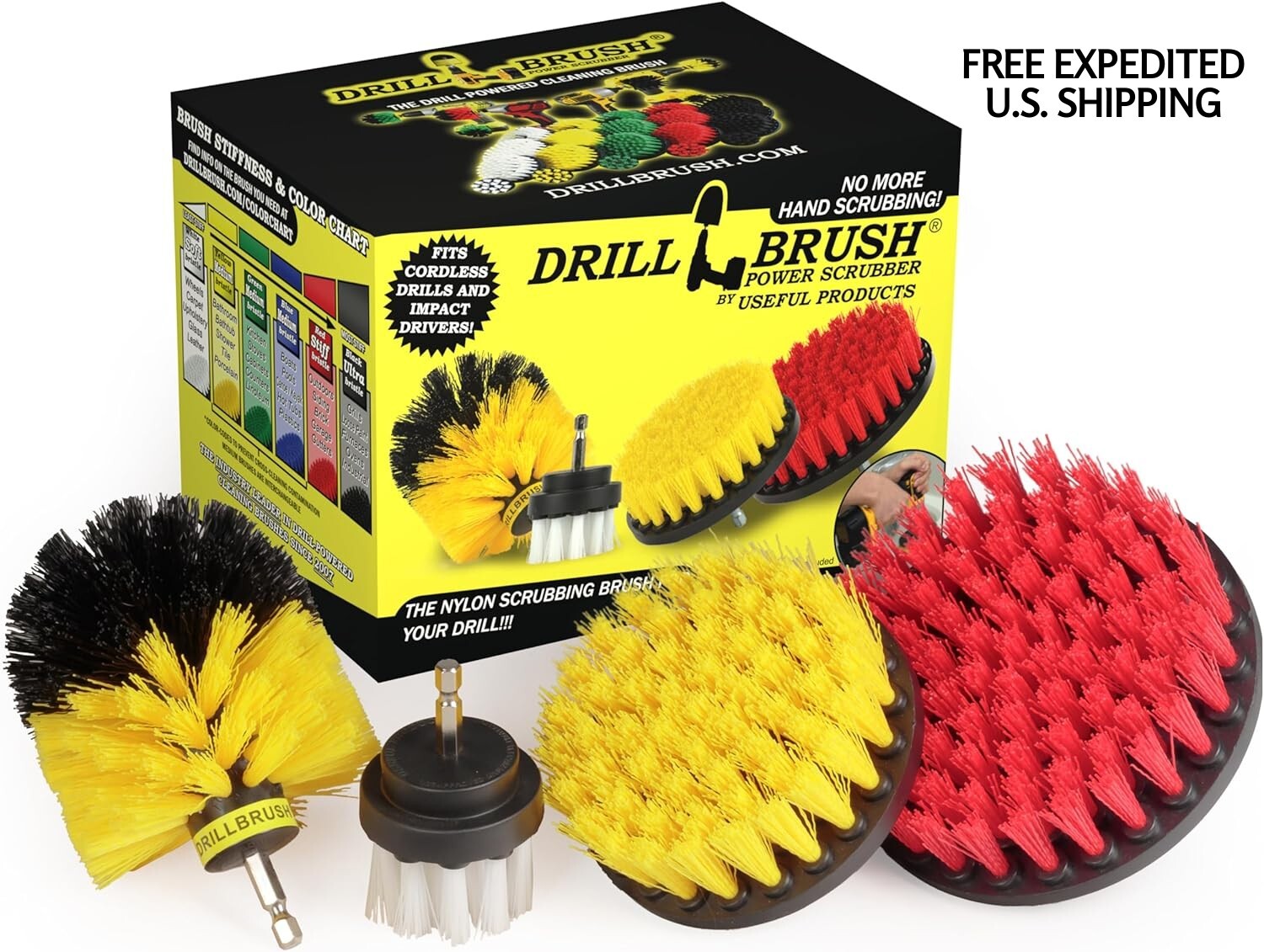 Drill Brush Scrub Brush Drill Attachment Kit 4 Types Of Abrasive Grades