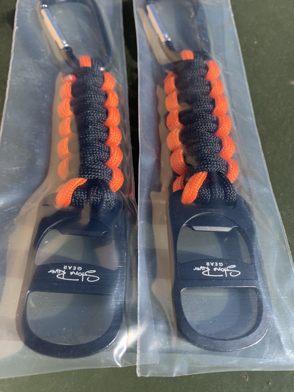 Lot 2 NEW Stone River Gear Paracord Keychain With Bottle Opener & Carabiner