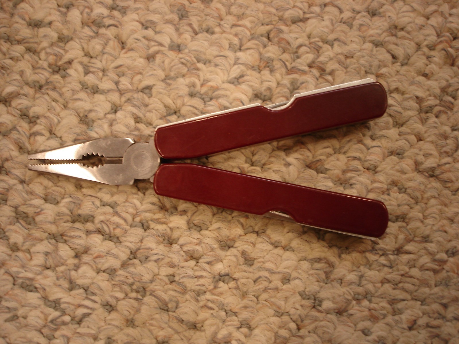Leatherman vintage multi tool dark red handle 9 tools in one