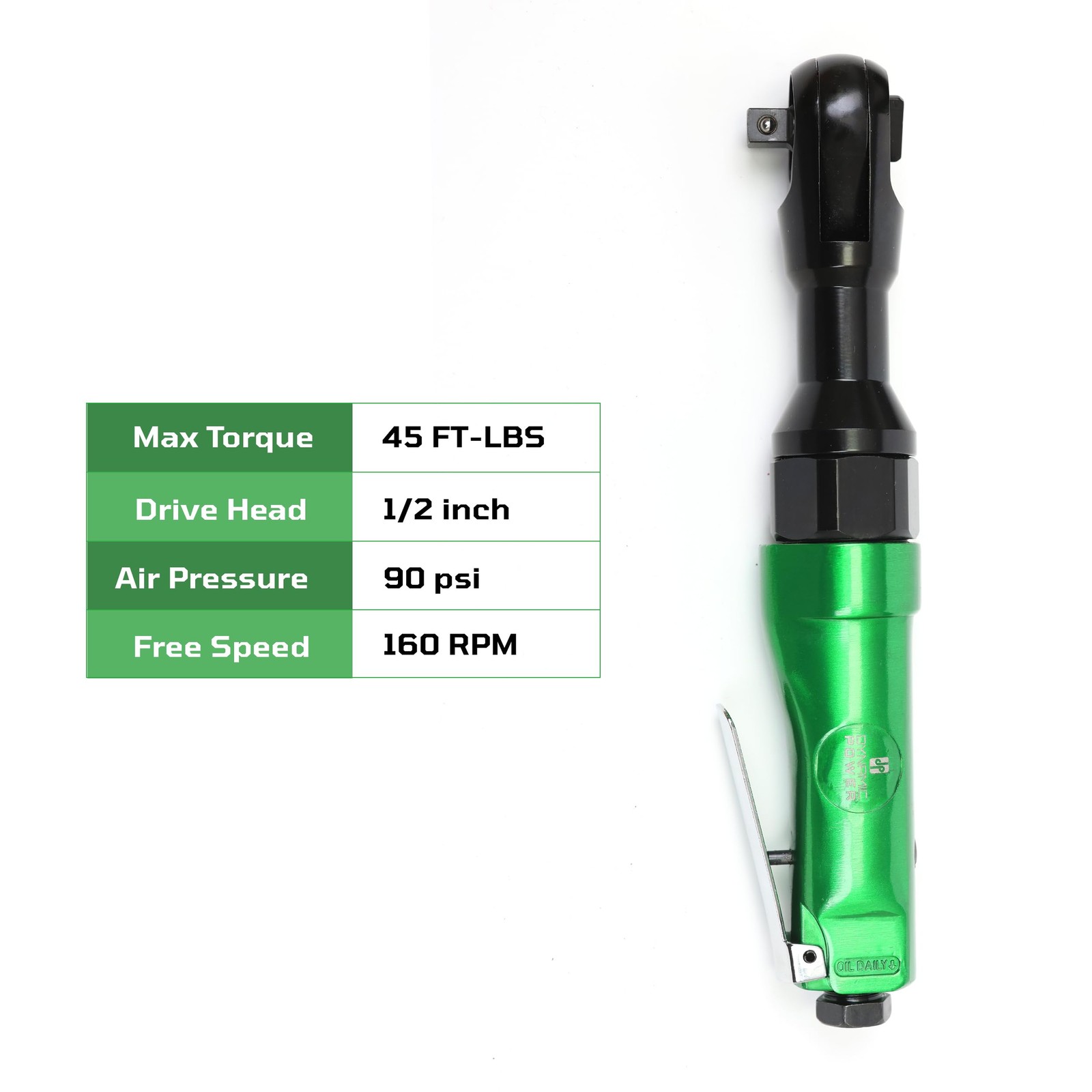 DYNAMIC POWER Professional 1/2″ AIR RACHET WRENCH KIT + 4 pcs 1/2″ Dr., Impac…