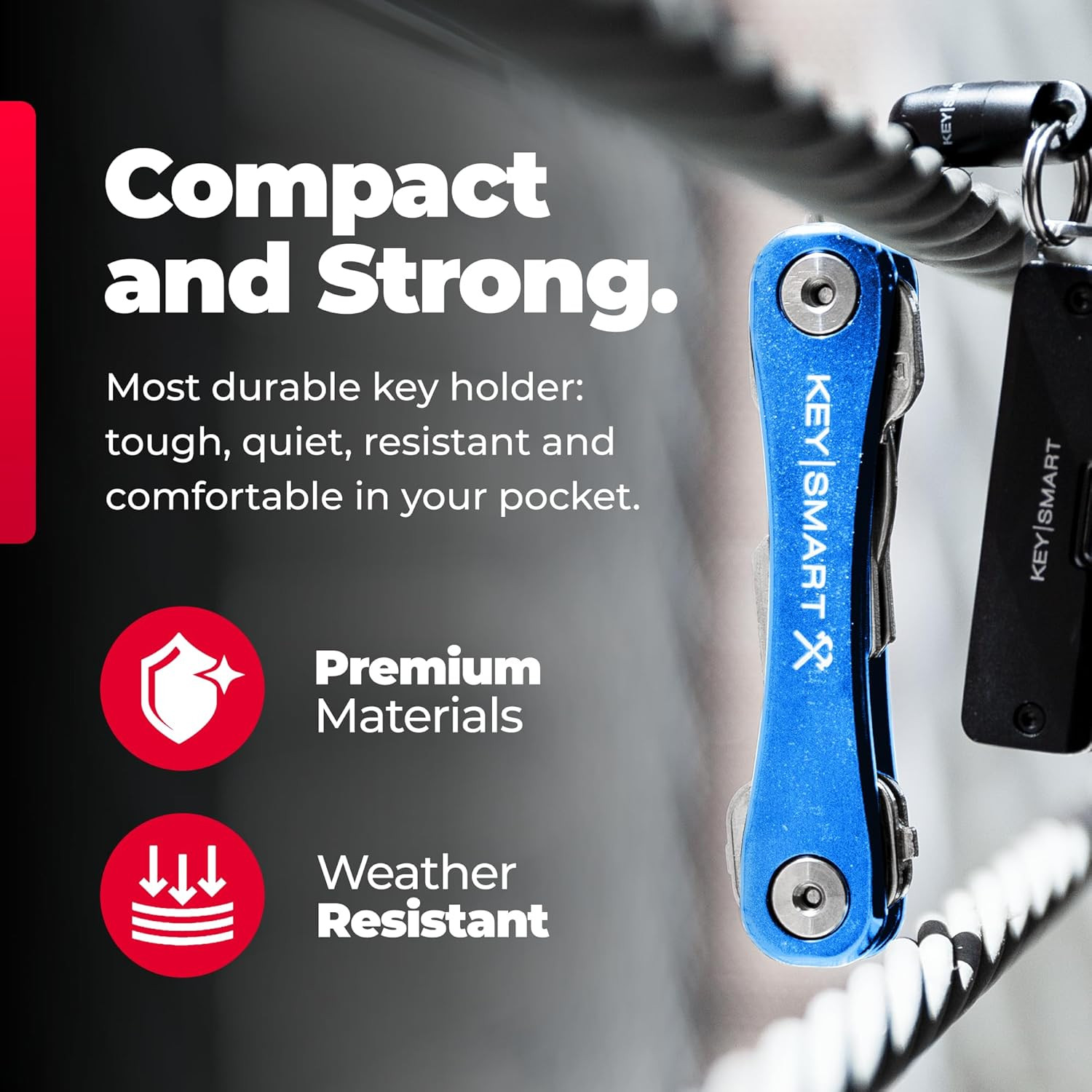 Keysmart Rugged – Multitool Key Holder for Keychain W/Bottle Opener and Pocket C