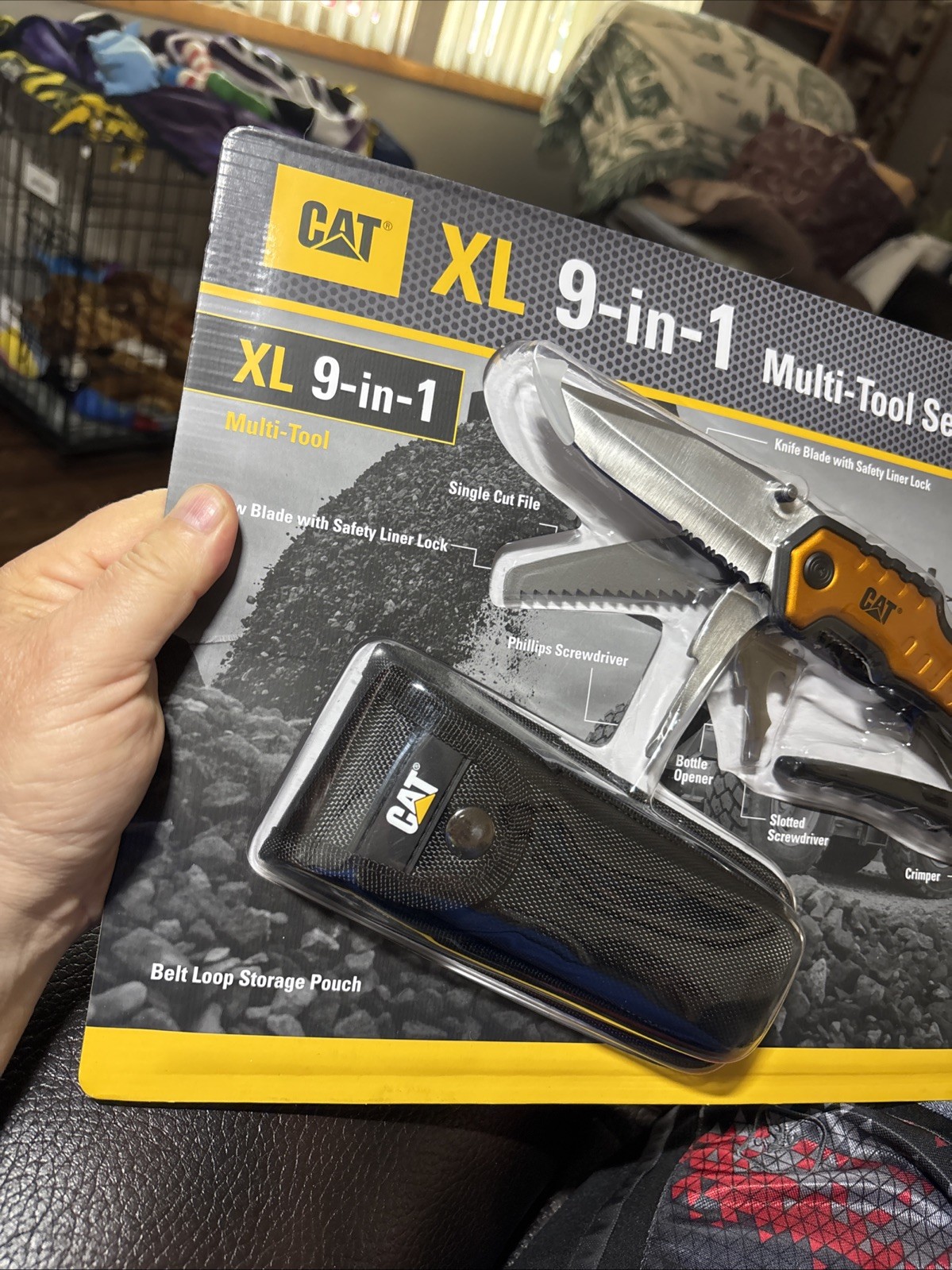 CAT XL 9-in-1 Multi-Tool Set, Stainless Steel with Belt Loop Storage Pouch NIP