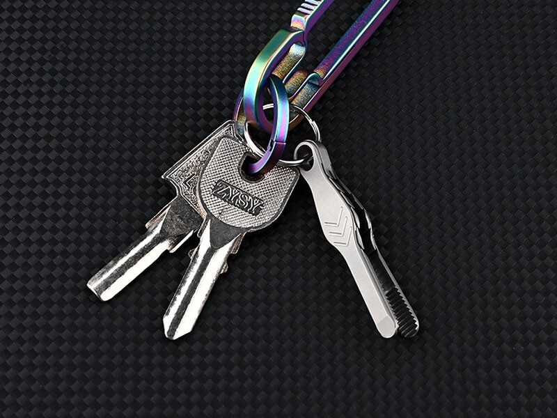 Mini Lightweight Titanium Alloy Keychain Tweezers Portable Outdoor EDC Tool