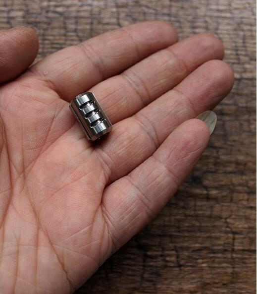 Titanium Alloy / Timascus Small Bead Tool Pendant Lanyard Paracord Rope EDC Bead