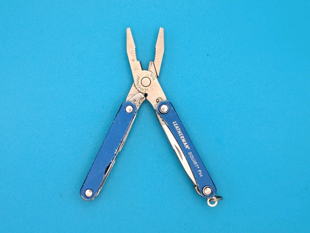Leatherman SQUIRT PS4 Multi-Tool With Pliers Scissors Knife BLUE!