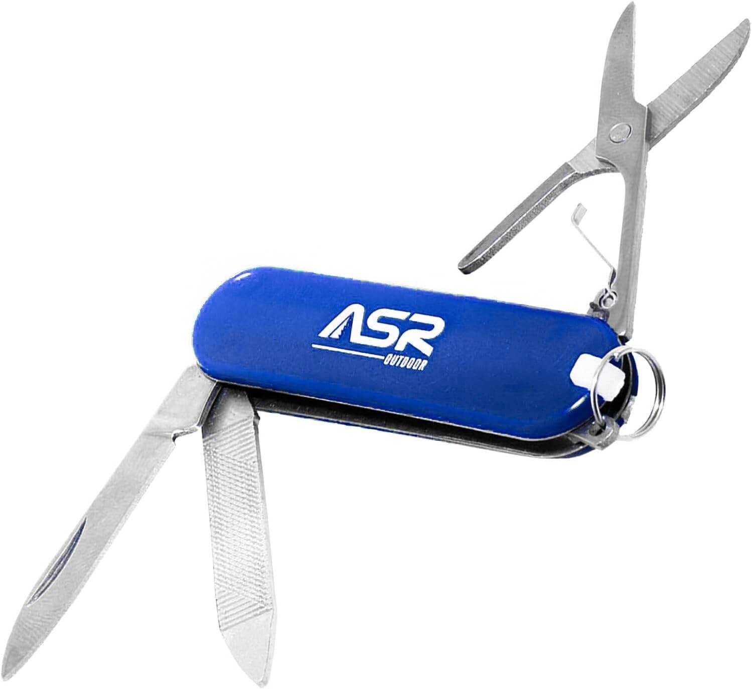 ASR Outdoor Mini EDC Small Pocket Knife Multi Tool – LOGO Blue