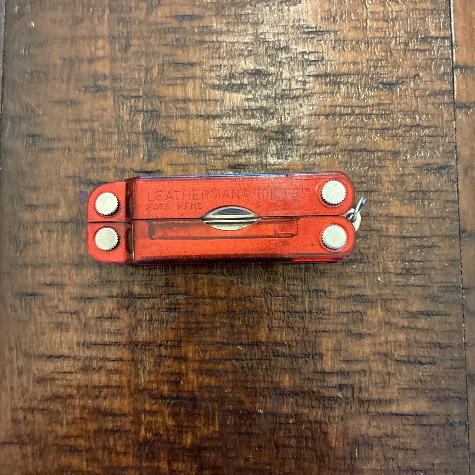 RARE Leatherman Micra Translucent Red Polycarbonate Multi Tool 08/01 USA