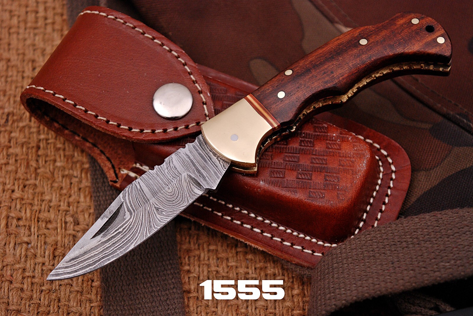 Damascus knives HANDMADE FOLDING BLADE POCKET KNIFE GRIP HANDLE LOCKBACK X420