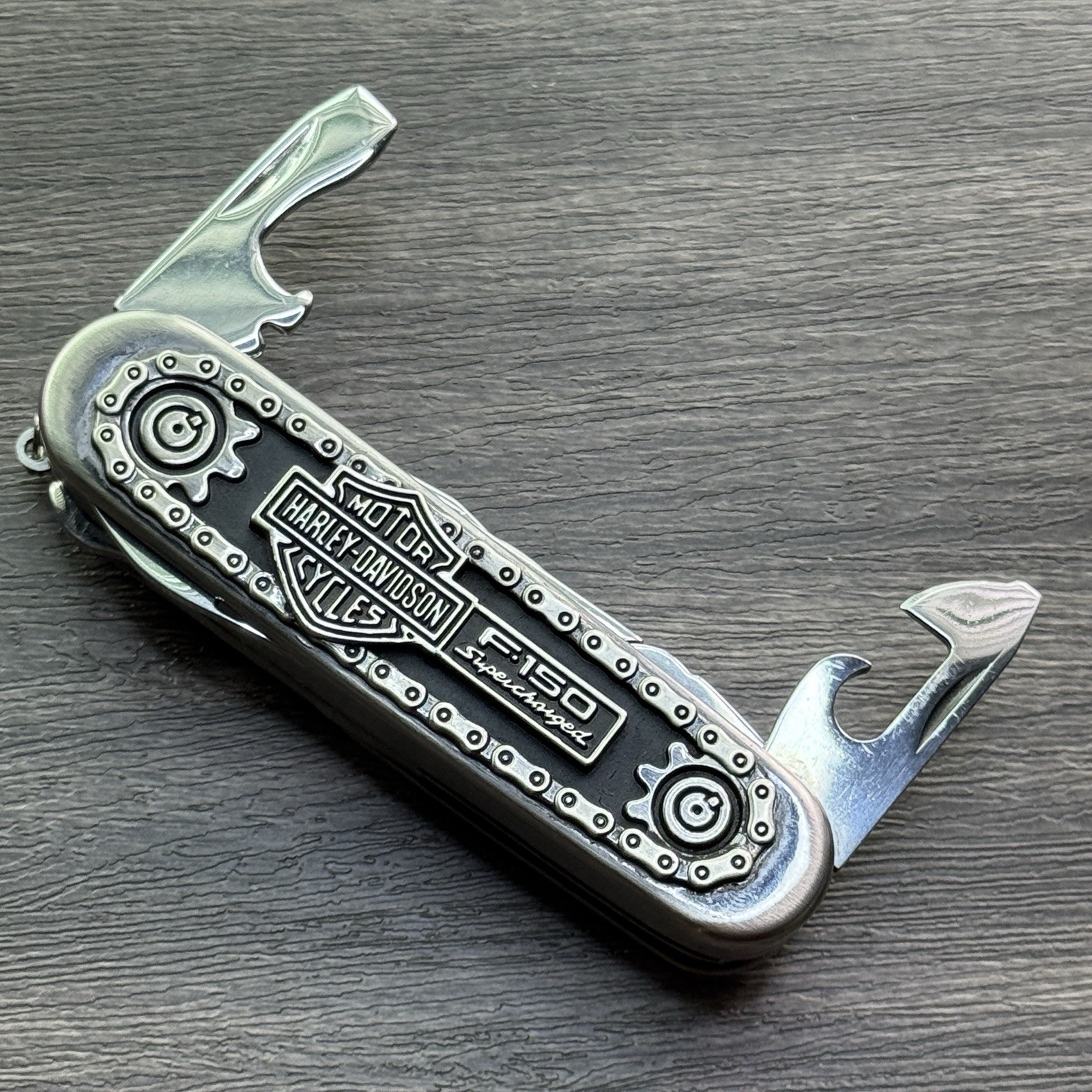 Harley Davidson Multitool Ford Harley-Davidson™ F-150 Knife with Leather Sheath
