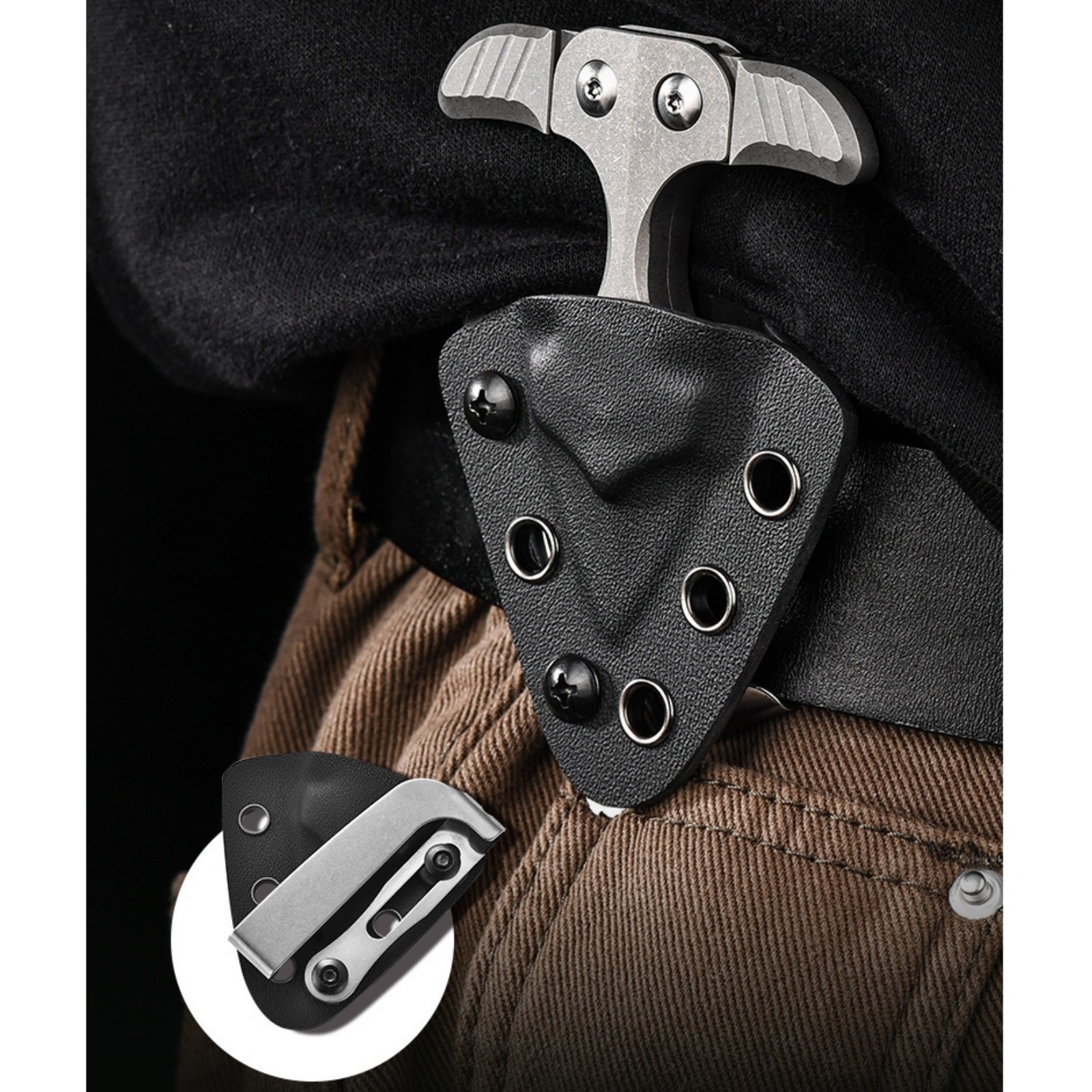 Titanium Alloy EDC Multi-Tool Pry Bar with Sheath Outdoor Camping Gear A++++