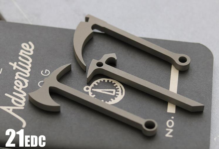 Titanium Alloy Bottle Opener Outdoor Keychain Crowbar Necklace Pendant EDC Tools