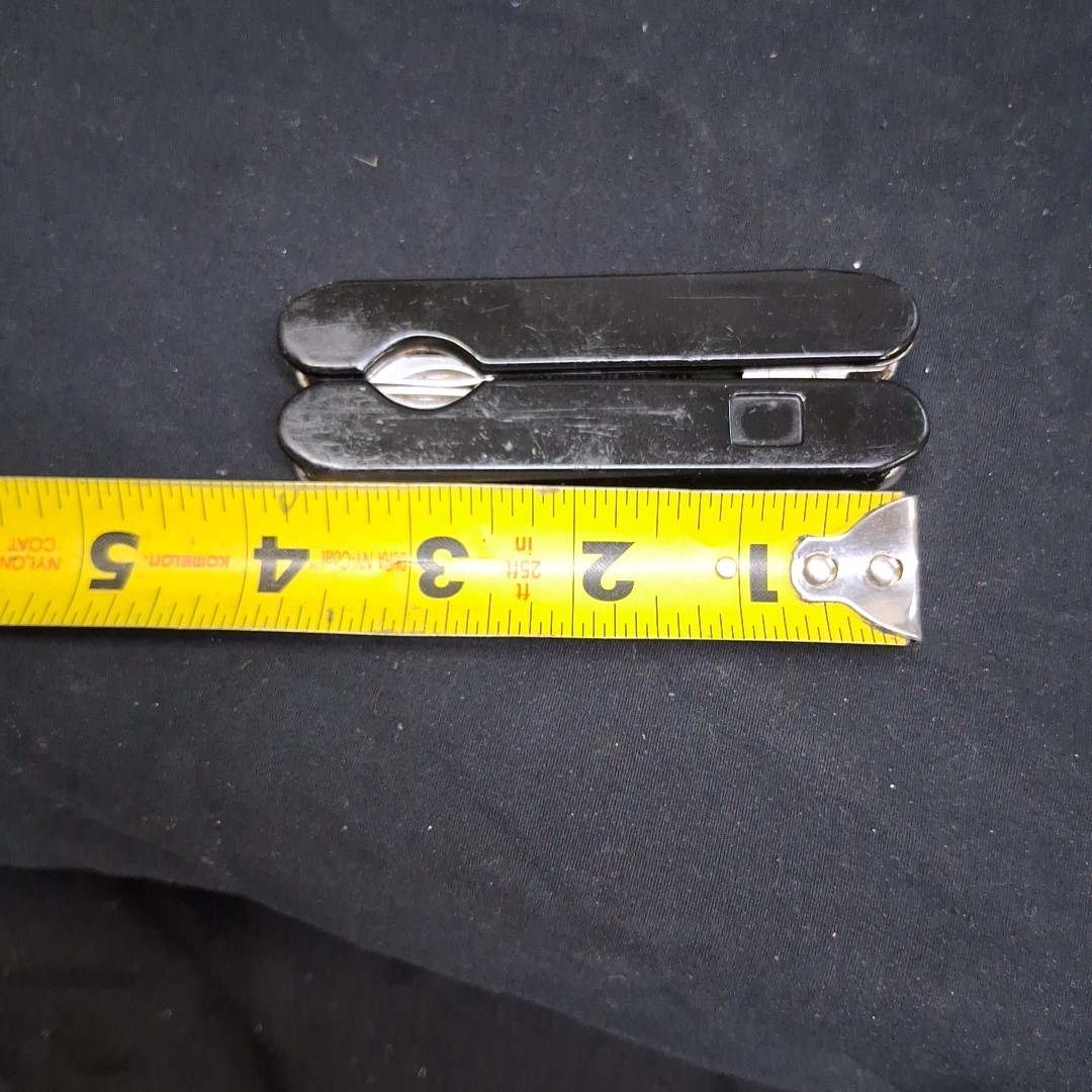 Black Handle Stainless Steel Folding MultiTool