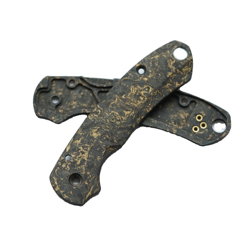 1 Pair Copper Forged Carbon Fiber Handle Scales for Spyderco C223