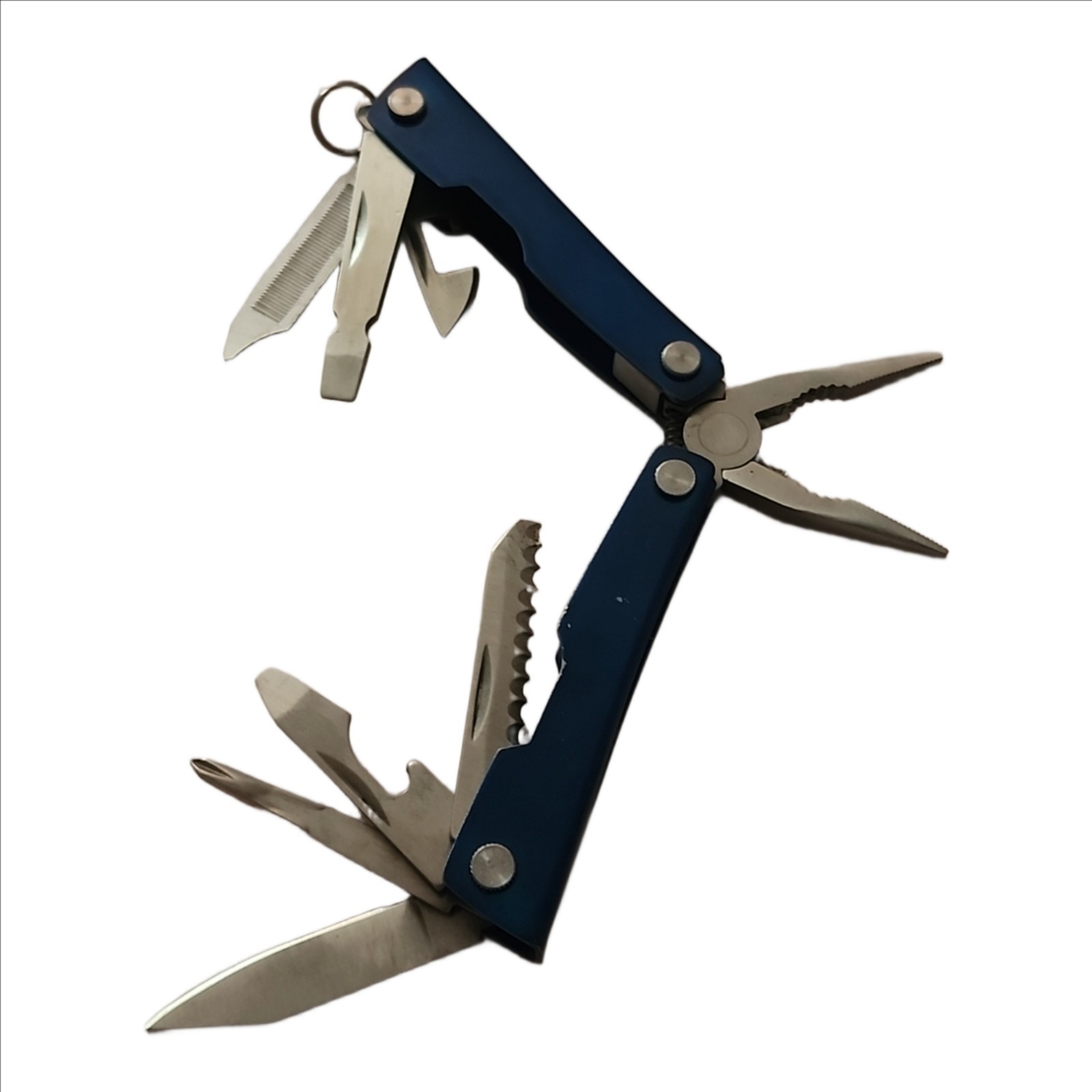 9 Multi Tool Keychain Pocket Travel Saw Bottle Opener Screw Driver Pliers New