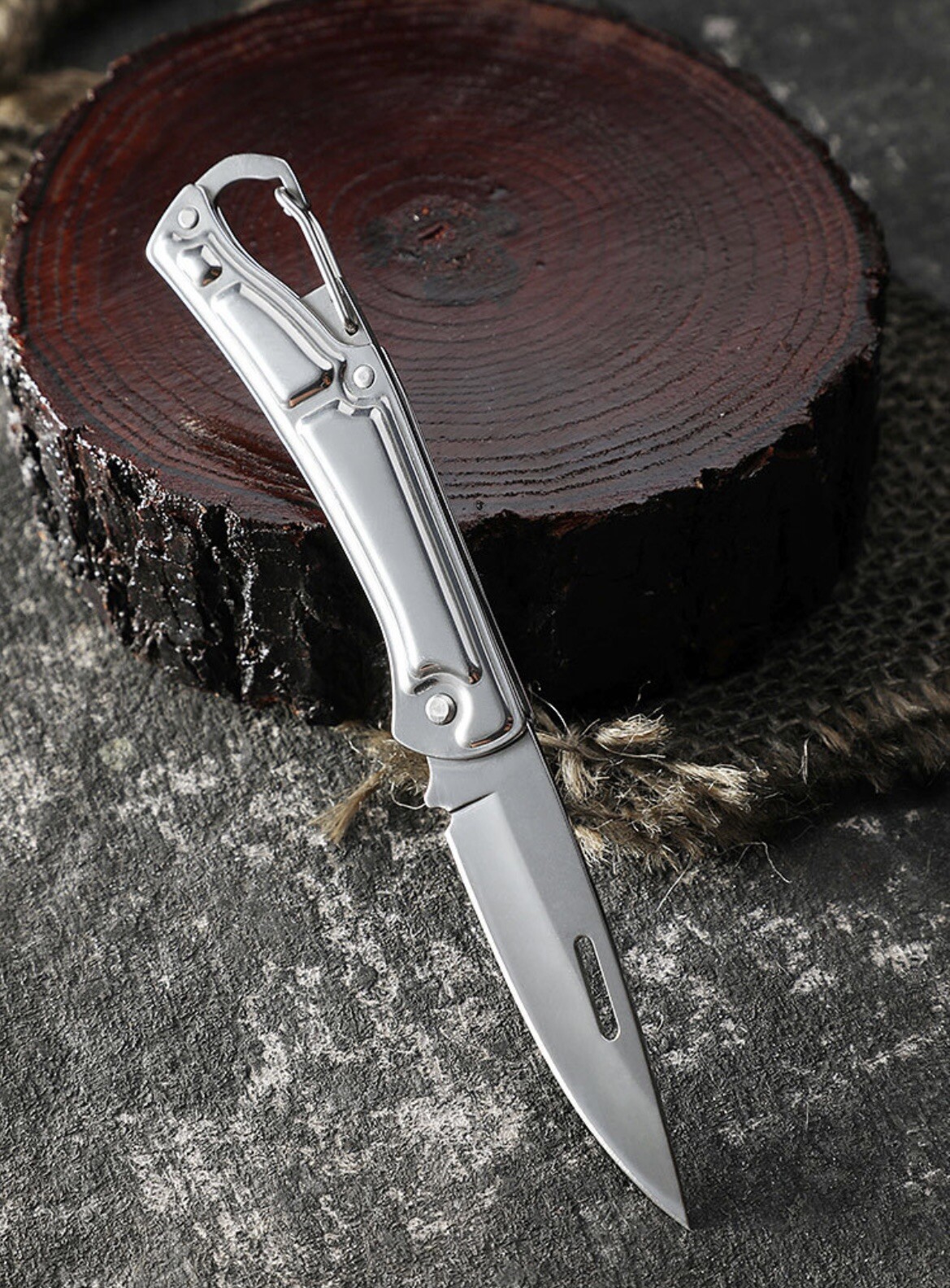 Small Folding Knife Survival Outdoor Tactical Pocket Knife Keychain, Hunting EDC