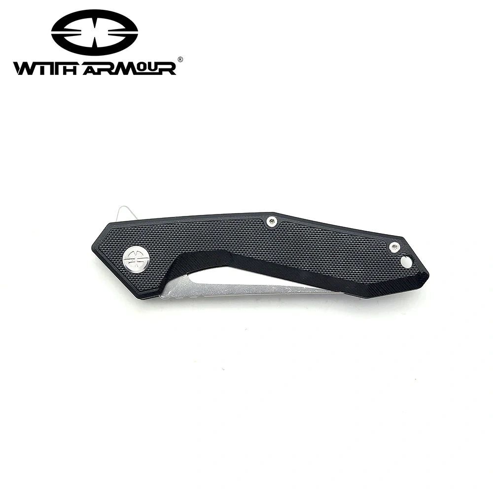 WithArmour WA-082BKG- Ball Bearing Pivot- 4.75 inch G10 Handle pocket knife