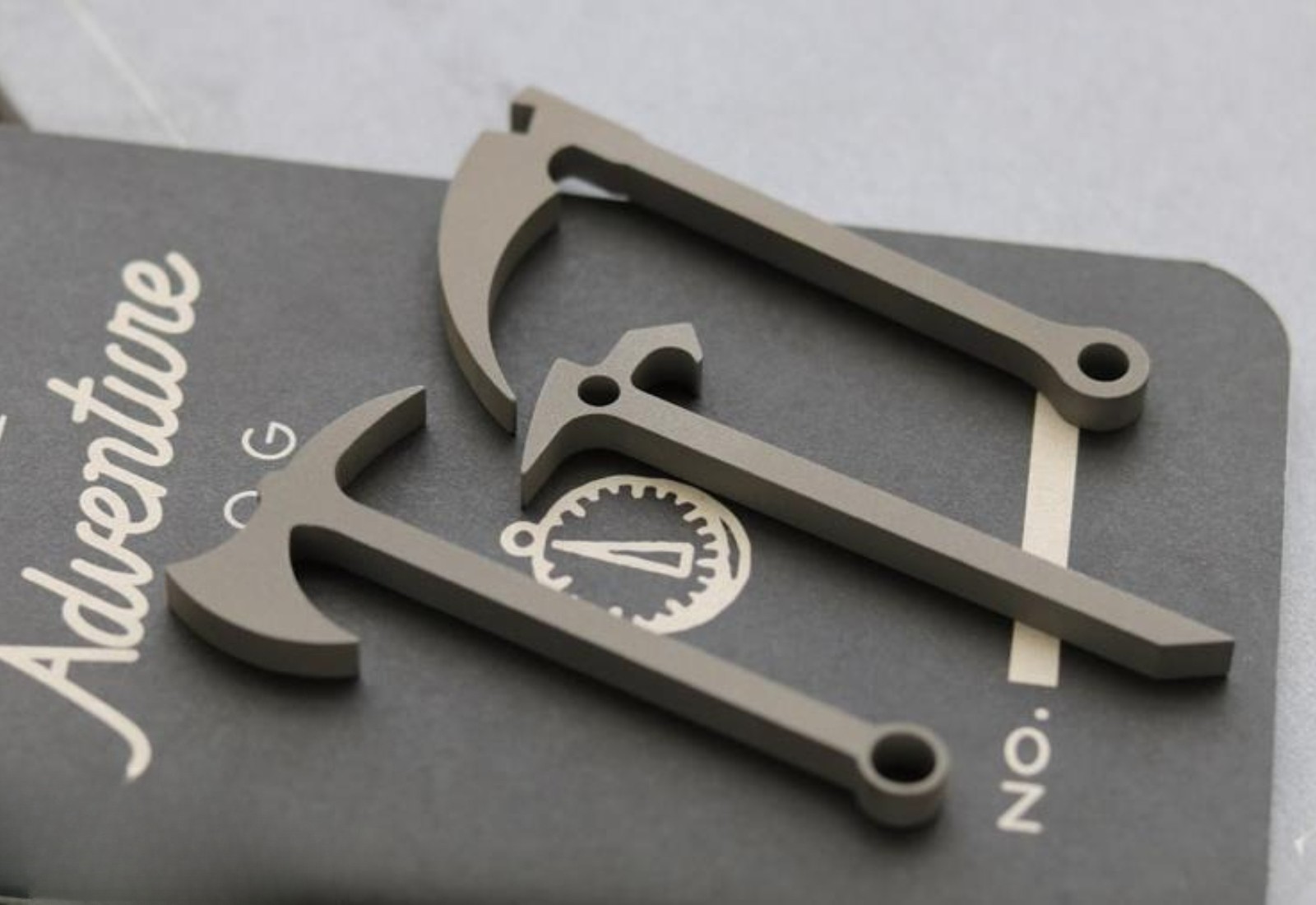 EDC Titanium Multifunctional Crowbar Axe Bottle Opener Keychain Necklace Pendant