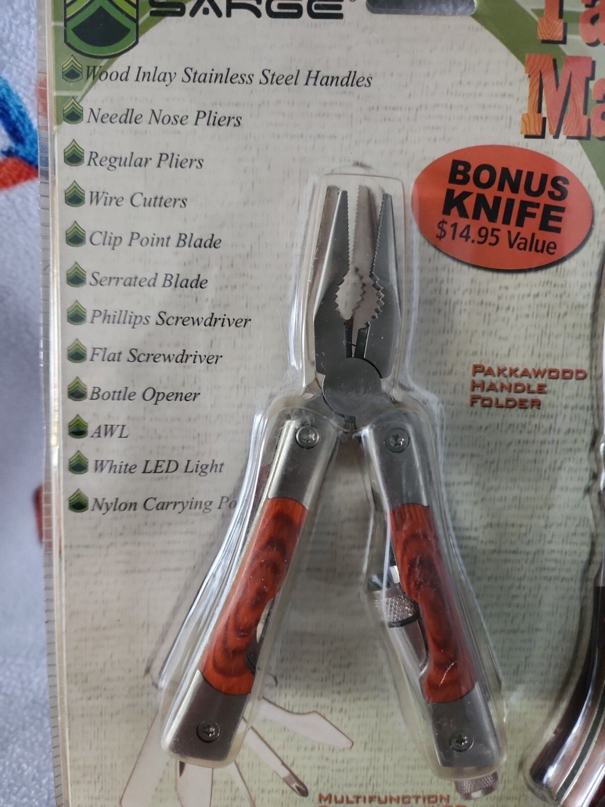 New Sarge SKT-20C/96 Task Master Multi-Tool & Bonus Knife with Pouches