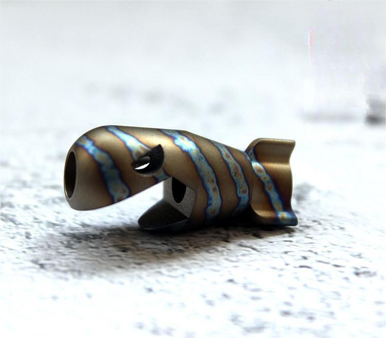 Titanium Shark Knife Lanyard Bead Paracord Pendant Tool EDC Multi Tool