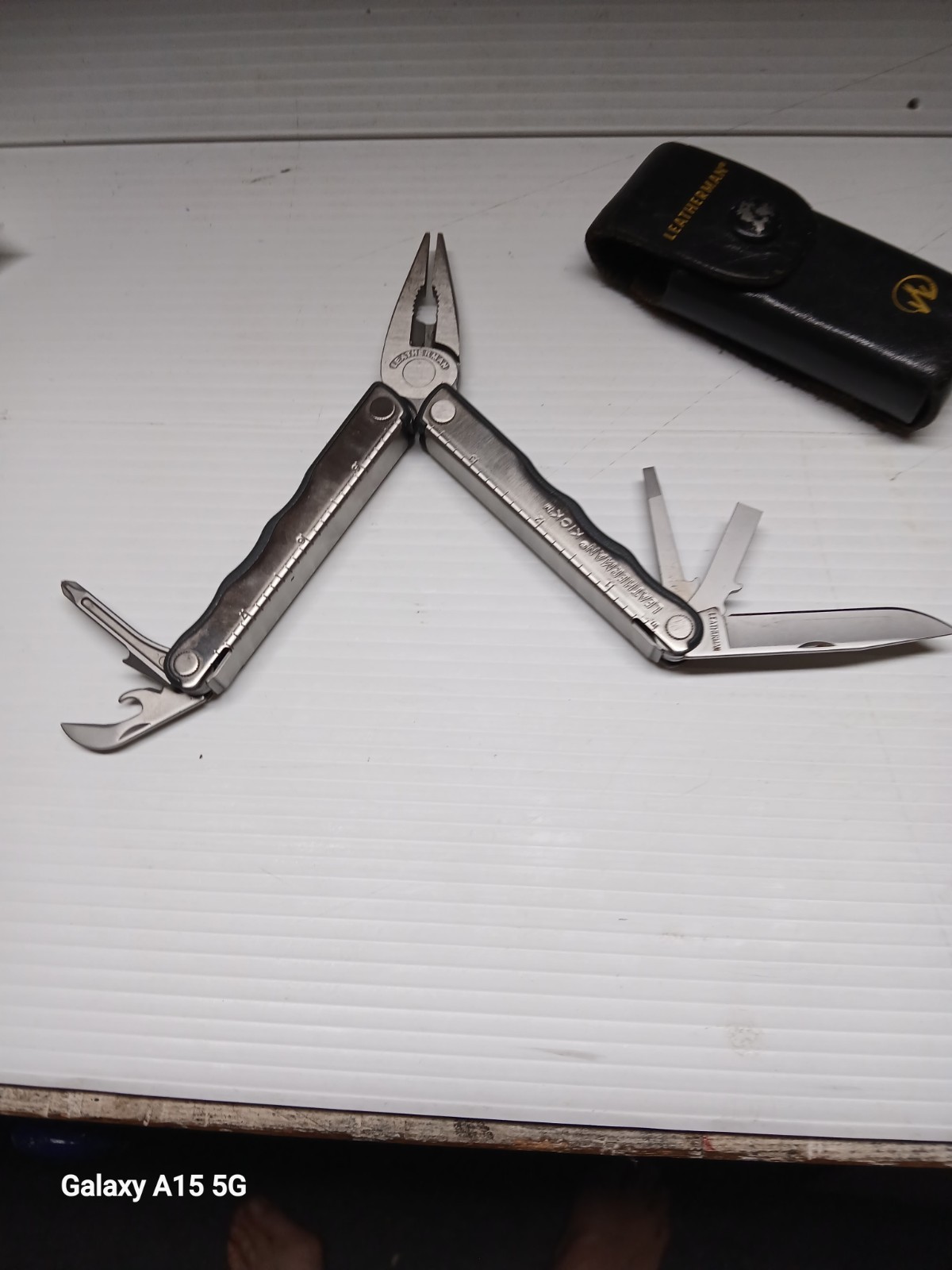 Leatherman “KICK” Multi-Tool W/ Original Leather Sheaf Retired EDC