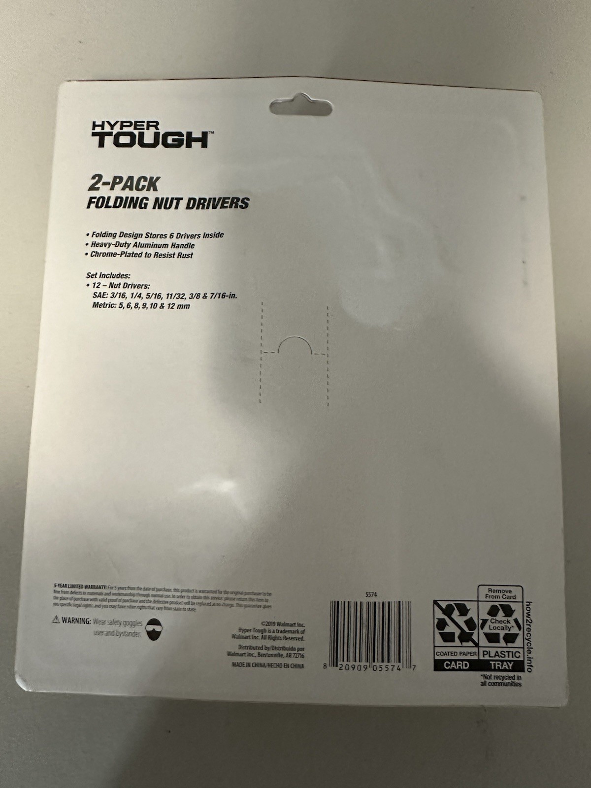 Hyper Tough 2 Pack Folding Nut Drivers