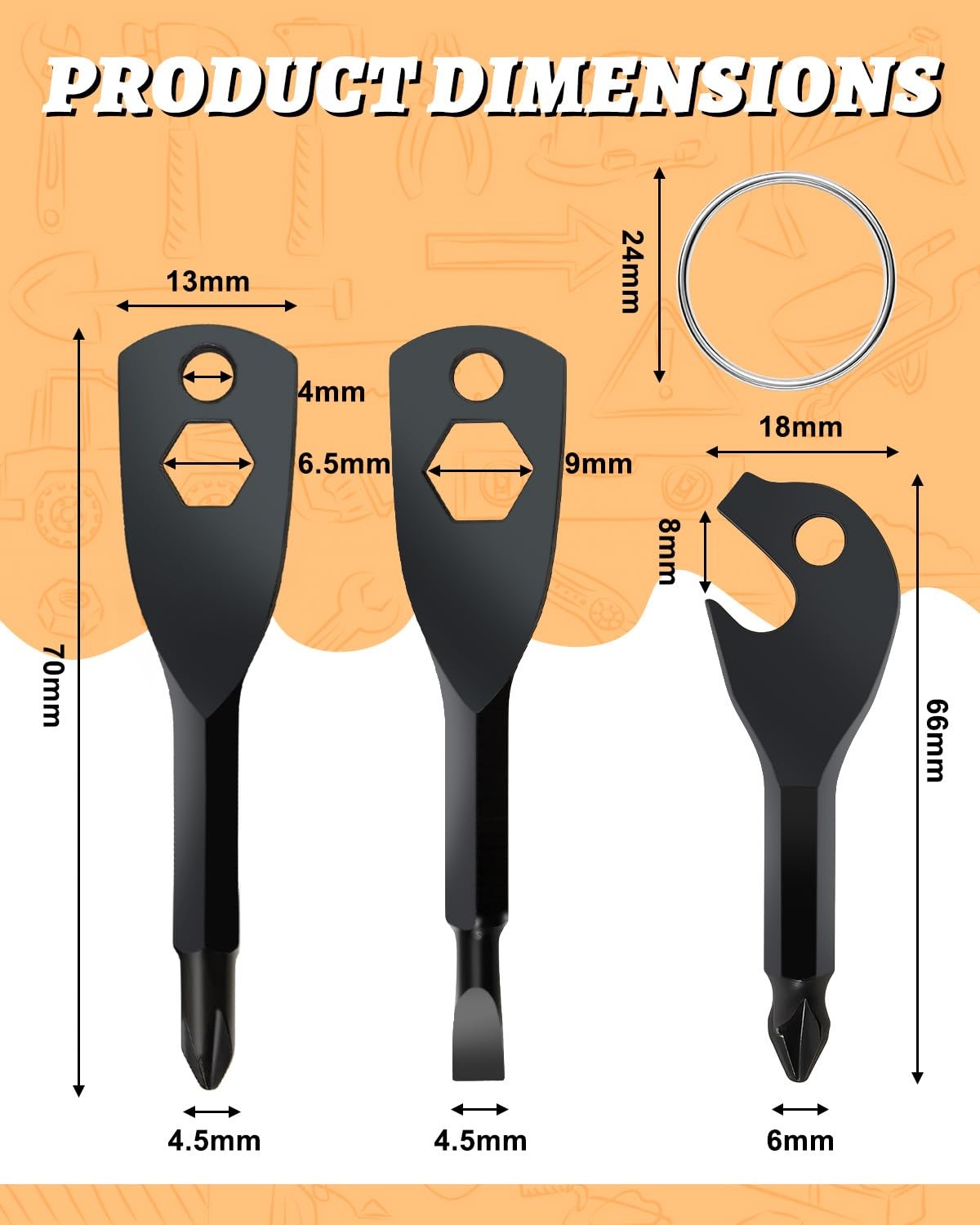 Fathers Day Dad Gifts from Daughter Son Wife, 6in1 Keychain Screwdriver Bit w…