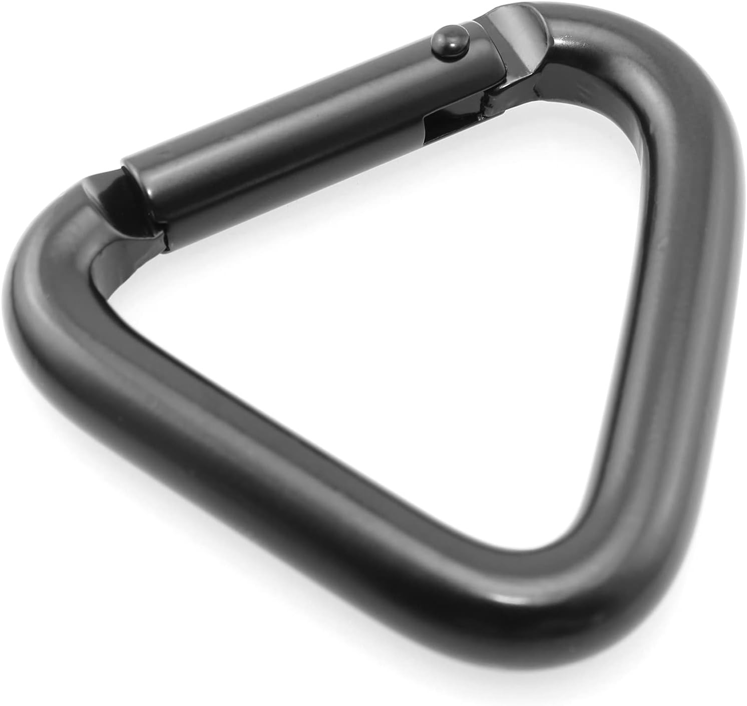 5PCS Black Aluminum Alloy Triangle Keychain Snap Hook Carabiner Outdoor Camping