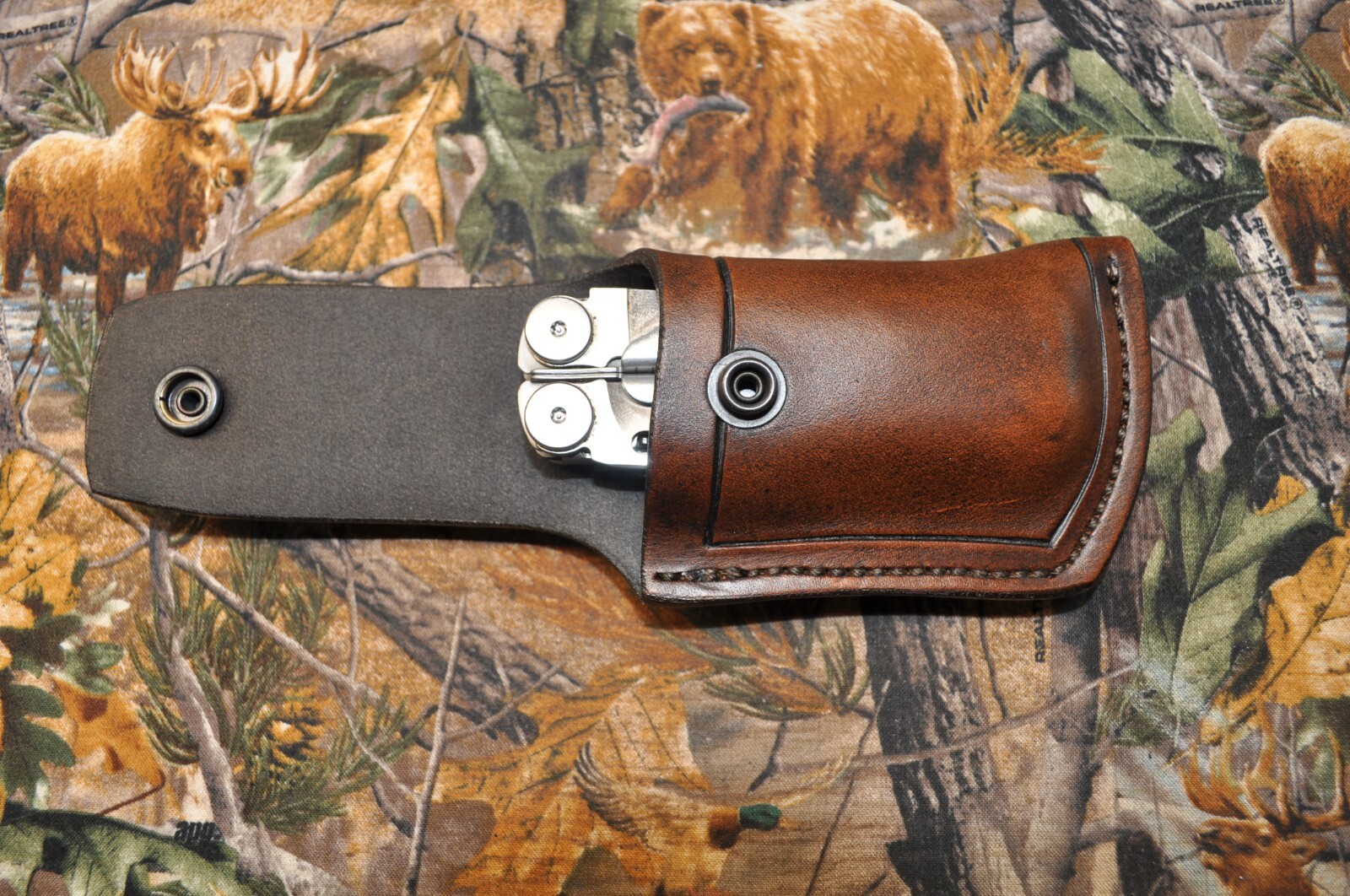 Custom Handmade Sheath With Clip for Leatherman Wave-R. Handed (Sheath Only)