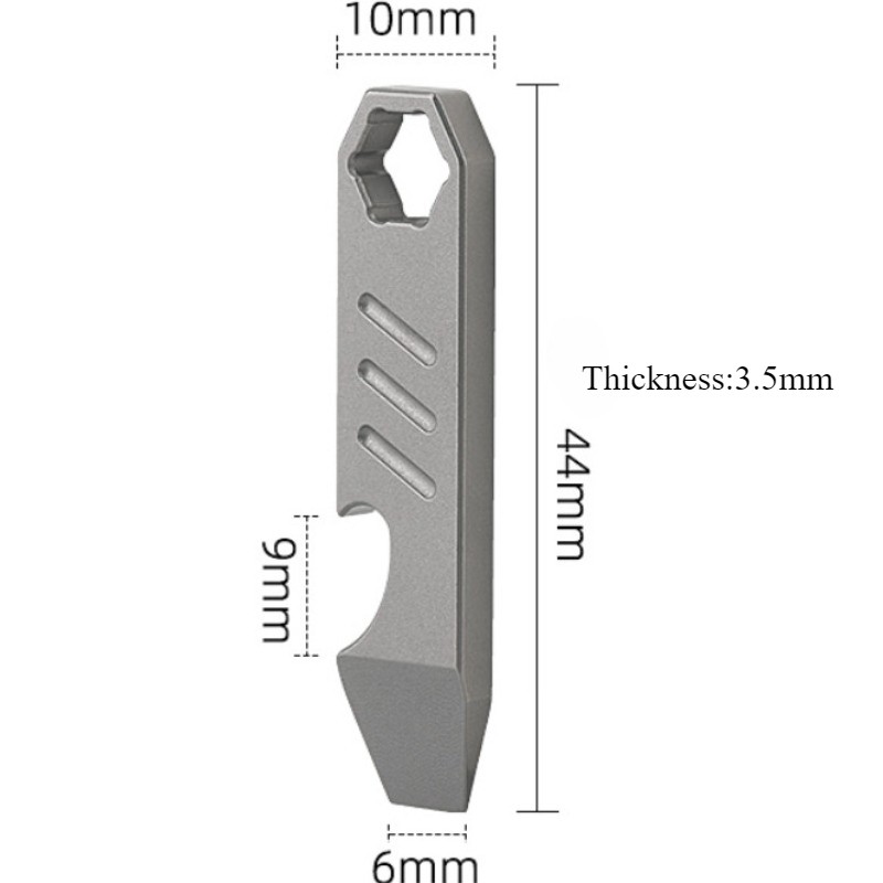 Mini Titanium Keychain Multi Tools Pry Bar Crowbar Opener Outdoor Pocket EDC