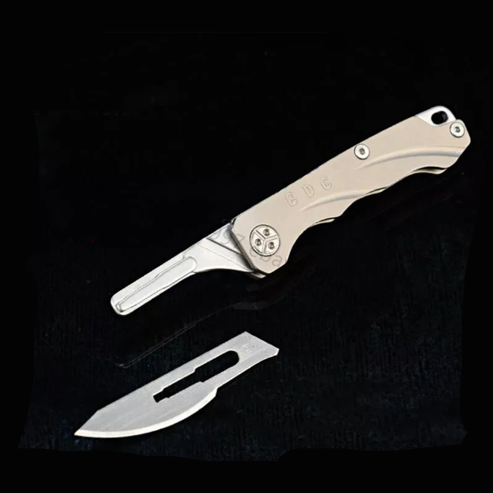 Titanium Scalpel Blade Folding Utility Knife Pocket Outdoor Camping EDC Tool