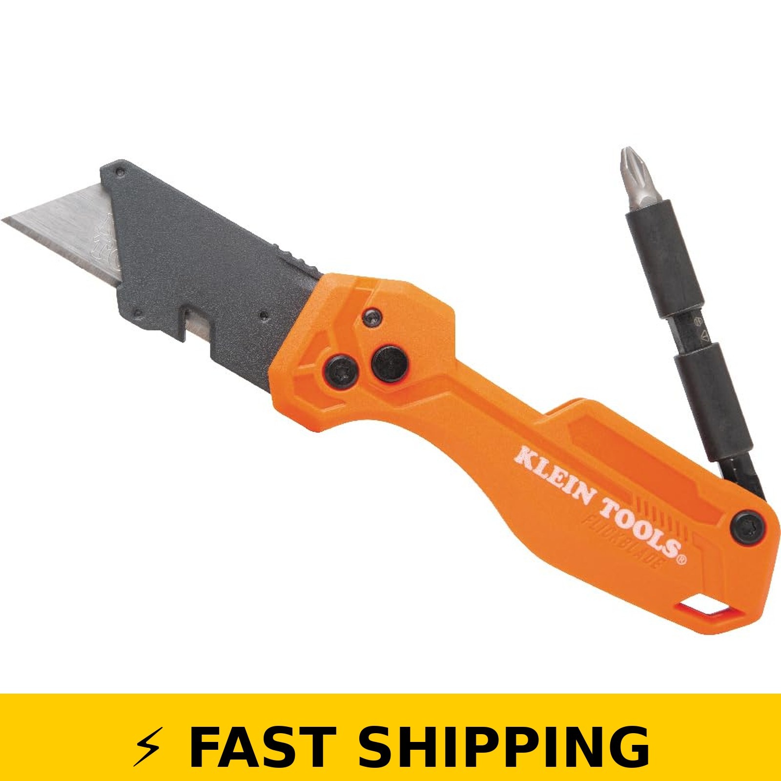 Klein Tools Folding Utility Knife with Impact Driver, Compact Design