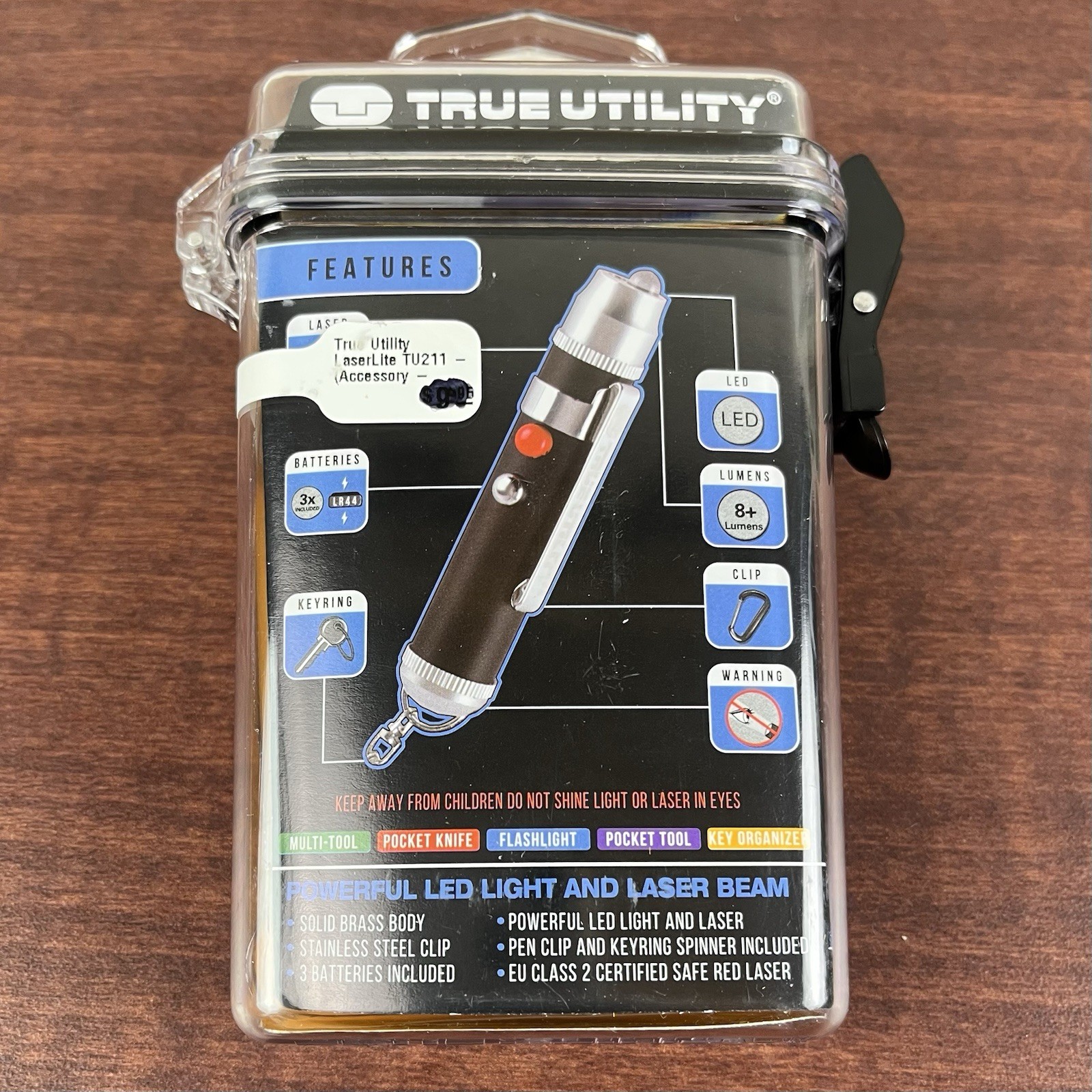 True Utility Laser Lite LED Flashlight and Laser Keychain With Case TU211