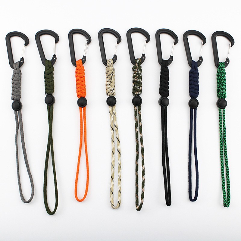 Creative Paracord Seven-Core Keychain with Safety Anti-Lost Spring Lanyard