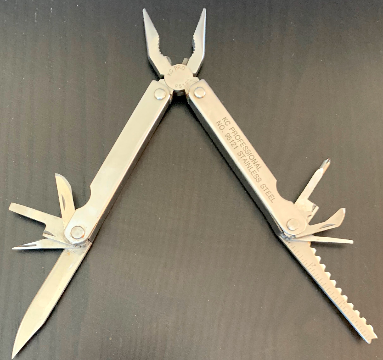 Vintage KC Professional No. 95121 Stainless Steel Multi Tool With Sheath