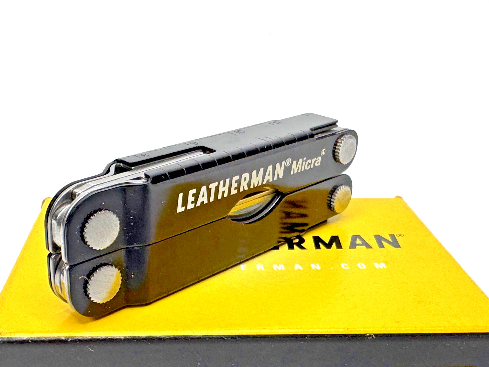Leatherman MICRA BLACK Aluminum Multitool Keychain Key Ring Size New In Box