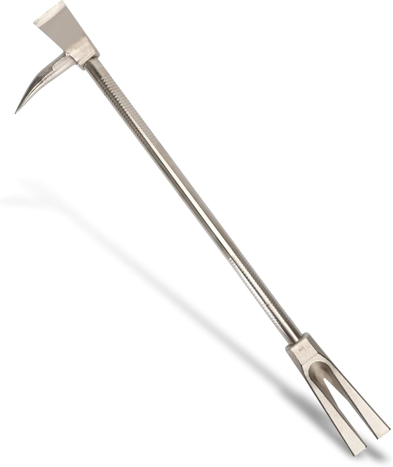 30-Inch Steel Halligan Bar Firefighter Forced Entry Tool, Heavy Duty Emergency