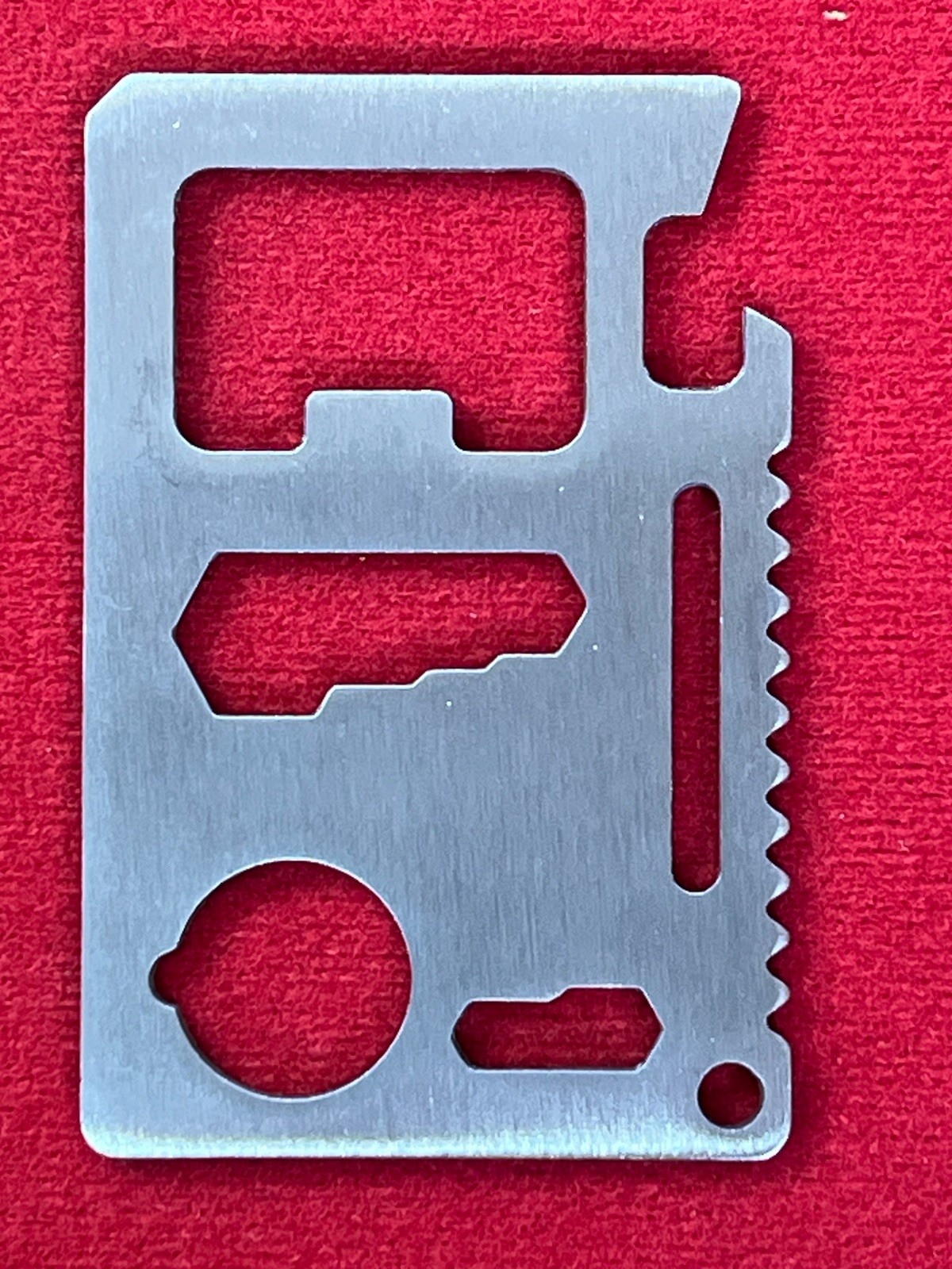 Multipurpose Pocket Survival Tool 11-in-1 Credit Card Sized Multi Tool Stainless