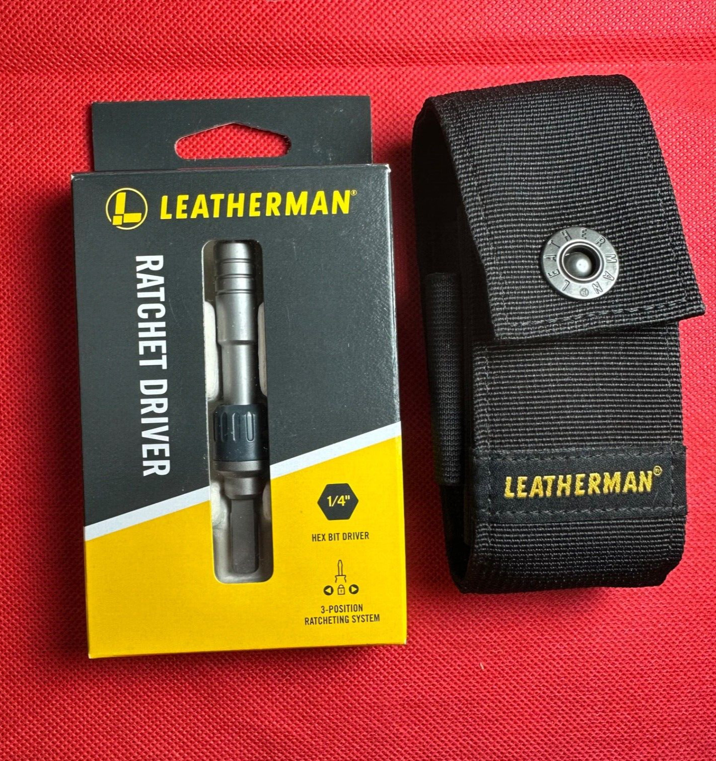 Leatherman EDC kits- Ratchet Driver, Bit Kit, Black Bit Driver Extender, Sheath