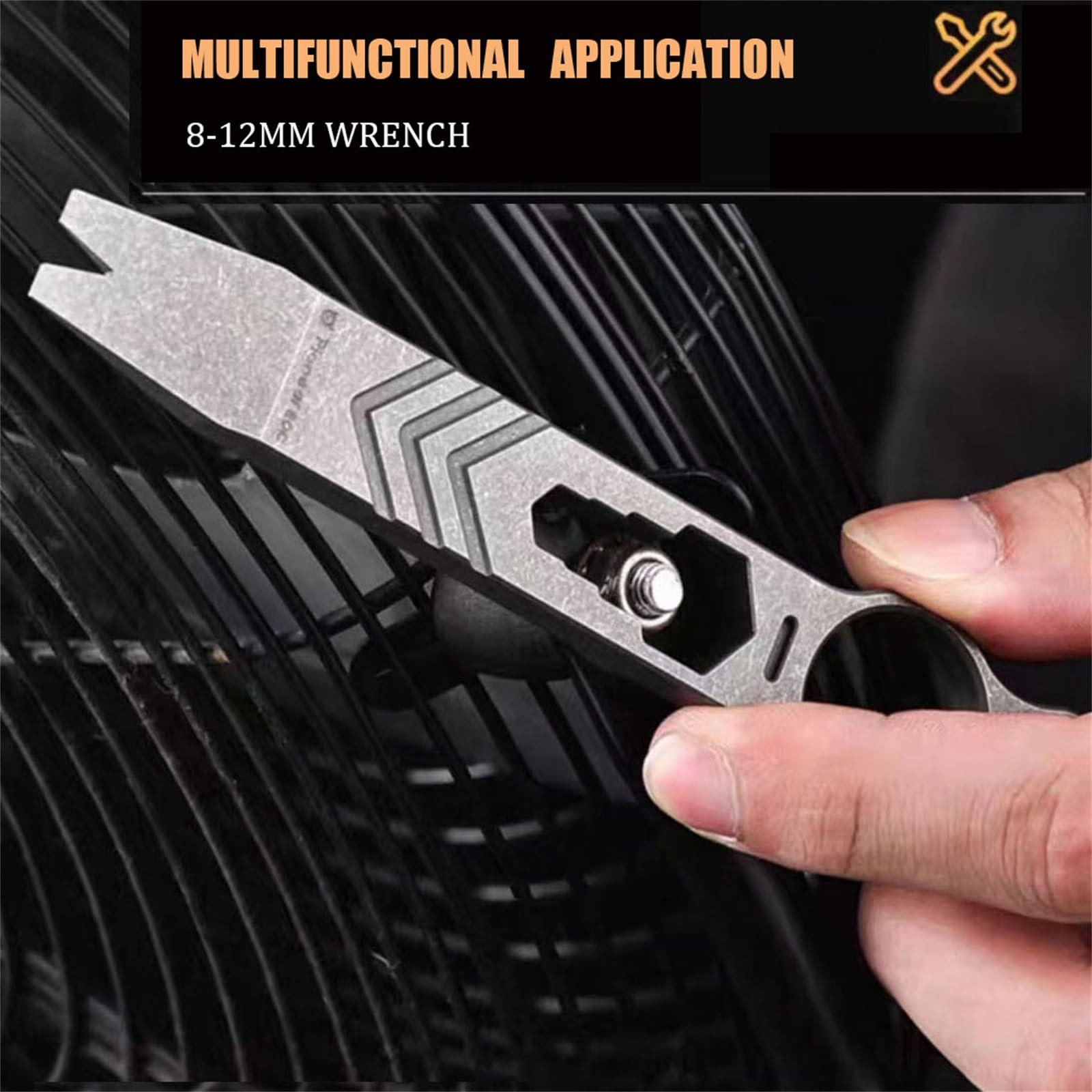 EDCMultifunction Titanium Crowbar with Bottle Opener, Screw Caps…