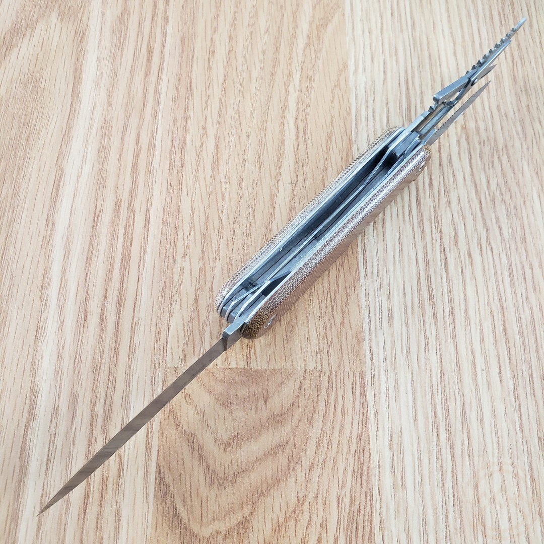 MKM-Maniago Knife Makers Malga 5 Multipurpose MagnaCut Steel Blades Nat Micarta