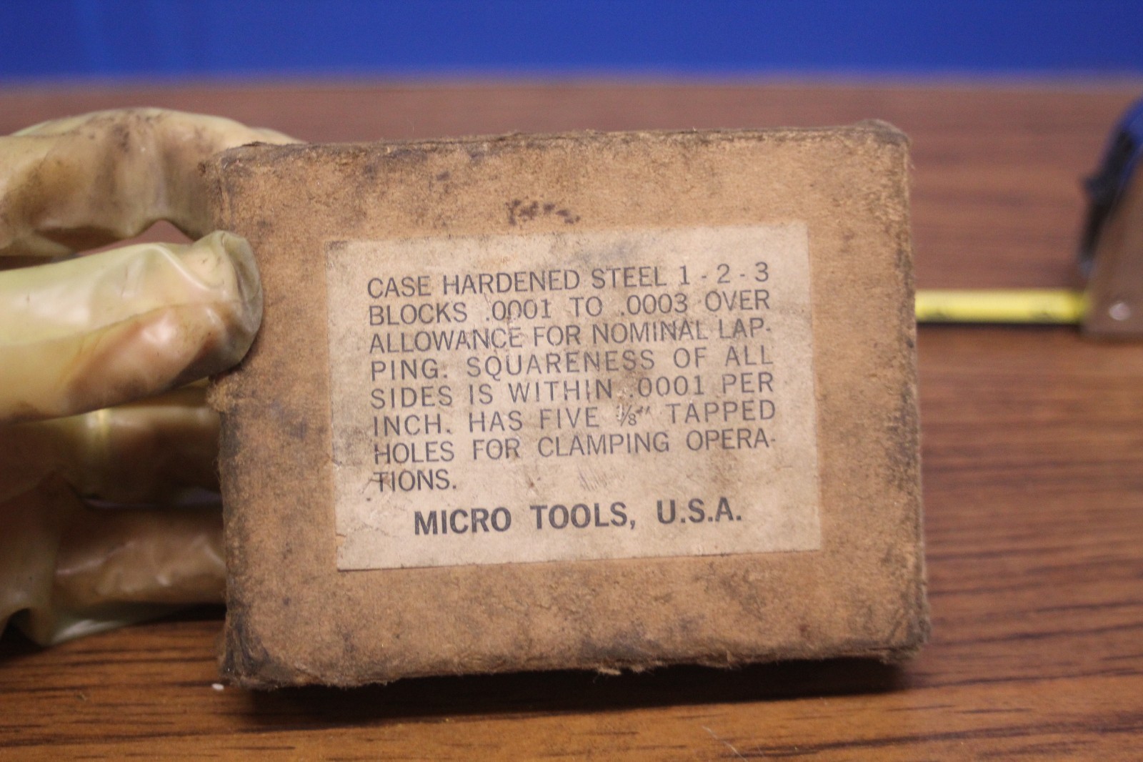 Vintage Micro Tools Case Hardened Steel 1-2-3 Blocks 0001-0003