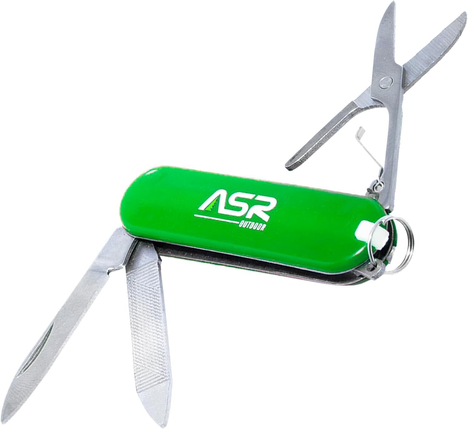 ASR Outdoor Mini EDC Small Pocket Knife Multi Tool – LOGO Green