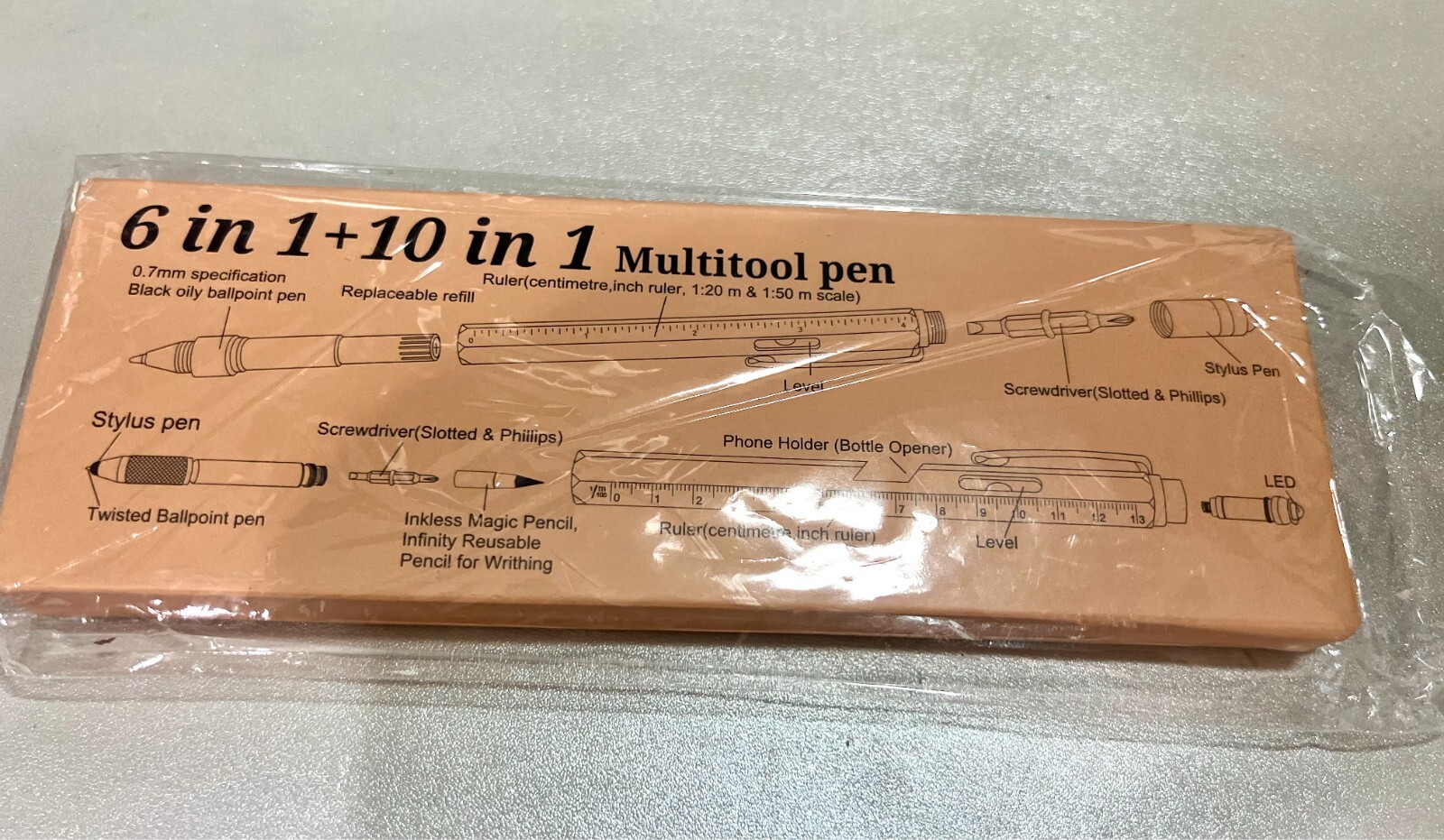 6 in one +10 in one Multitool Pen New open box