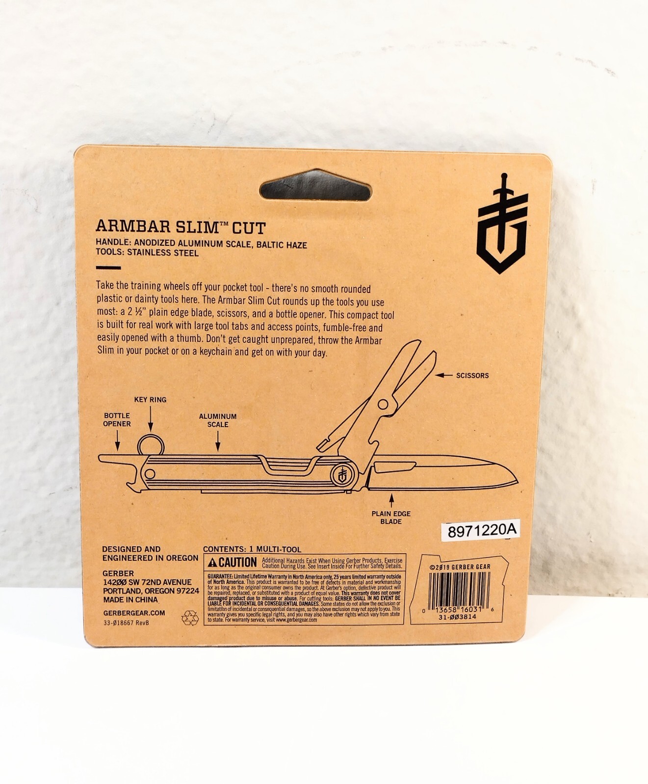 Gerber Armbar Slim Cut Multi-Tool Knife Color: Green
