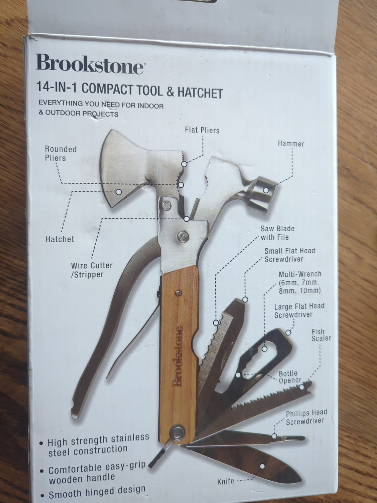Brookstone 14-in-1 Compact Tool And Hatchet