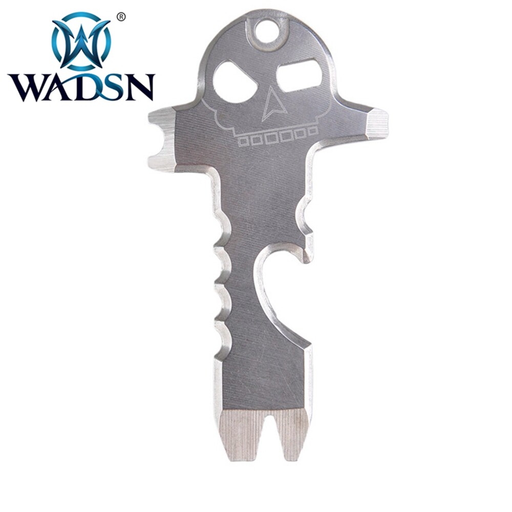 WADSN Stainless Steel Tactical Multi-functional Pocket Tool Key Ring Keychain
