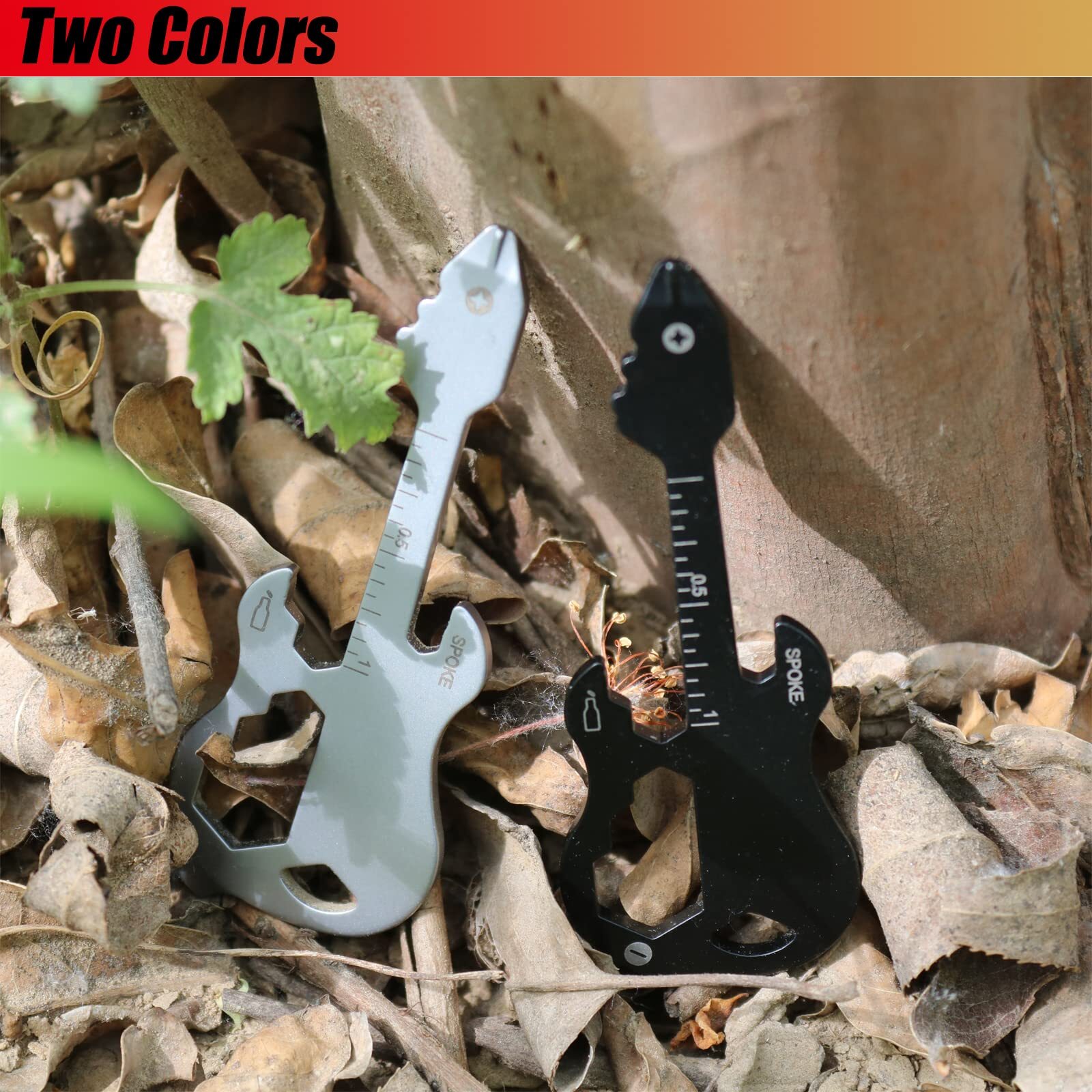 2pcs Guitar Keychain Multitool Pocket Tool Wallet Tool 12 In 1 Bottle Opener Key