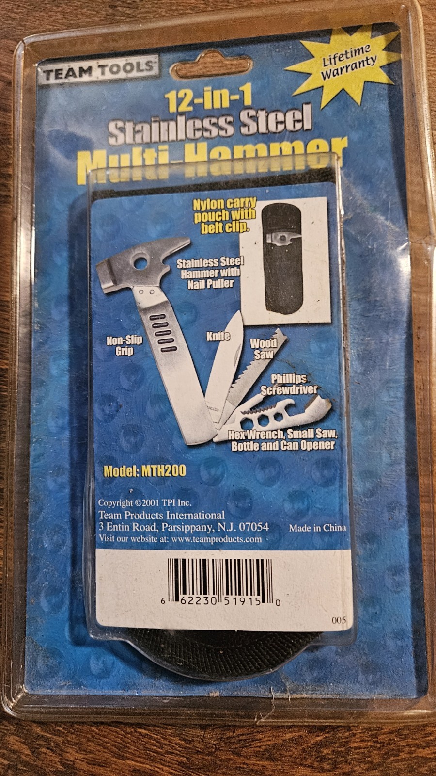 Team Tools MTH200 12 In 1 Stainless Steel Miltitool With Hammer, New In Package.