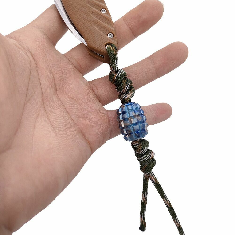 Titanium Begleri Knife Lanyard Beads Keychain Decoration DIY EDC Tool Pendants