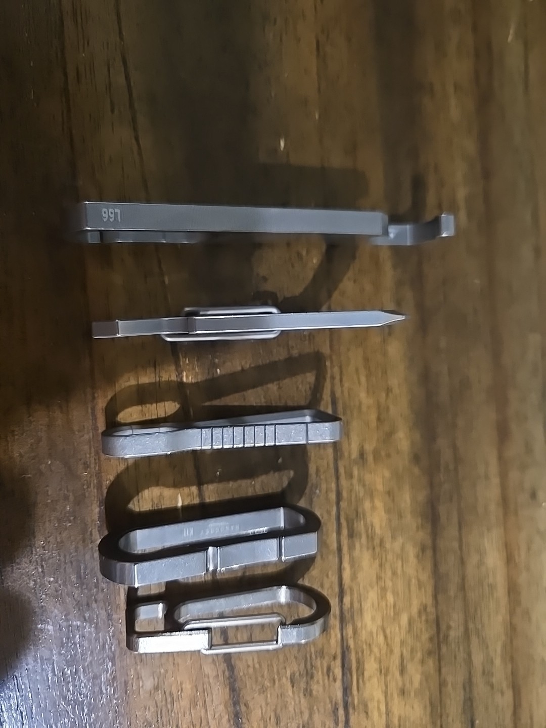 Titanium Carabiner Set Of 5 , In Mint Conditions , Some Multitool